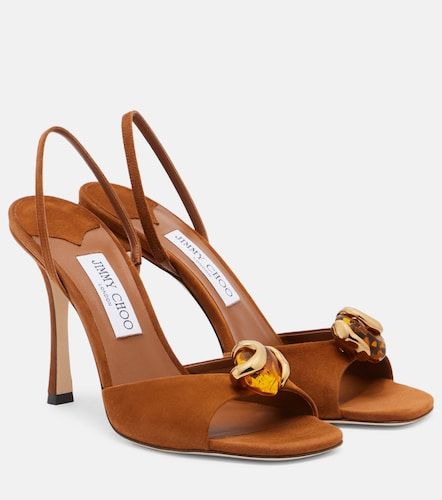 Emani embellished suede slingback sandals - Jimmy Choo - Modalova
