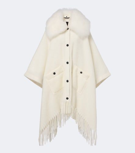 Poncho mit Shearling - Moncler Grenoble - Modalova