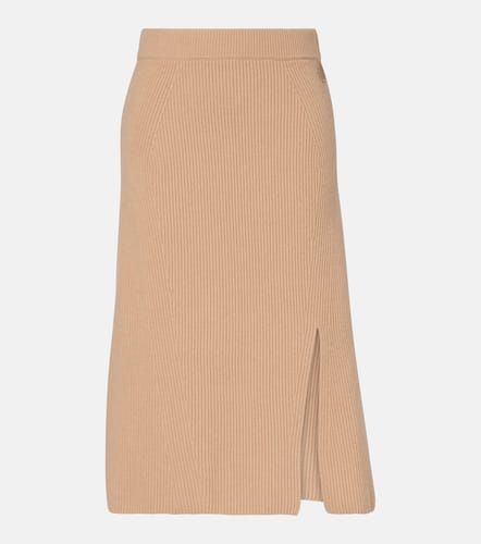 Gonna midi in maglia di lana e cashmere - Moncler - Modalova
