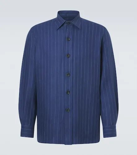 Striped linen and wool shirt - Rubinacci - Modalova