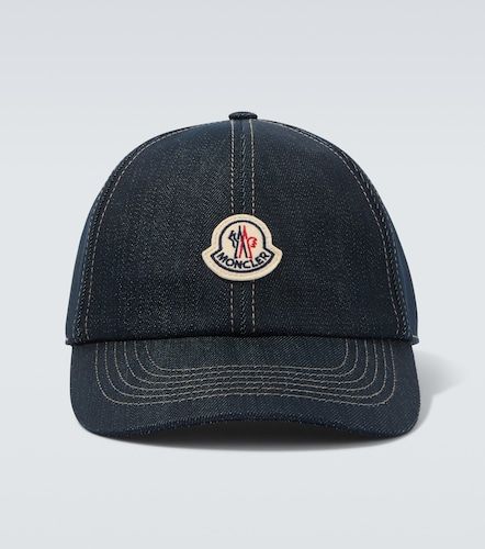 Moncler Logo denim baseball cap - Moncler - Modalova