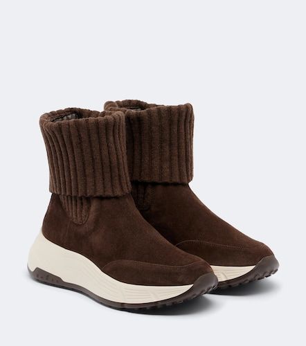 H669 knitted suede ankle boots - Hogan - Modalova