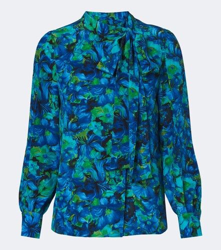 Blusa de georgette de seda floral - Gucci - Modalova