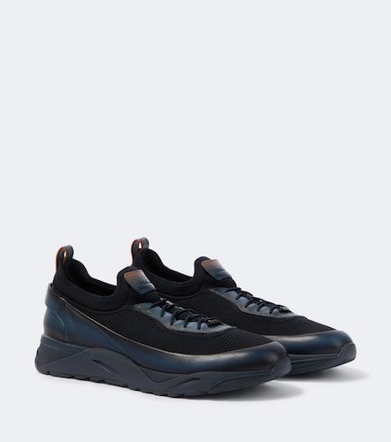 Zapatillas de punto con piel - Santoni - Modalova