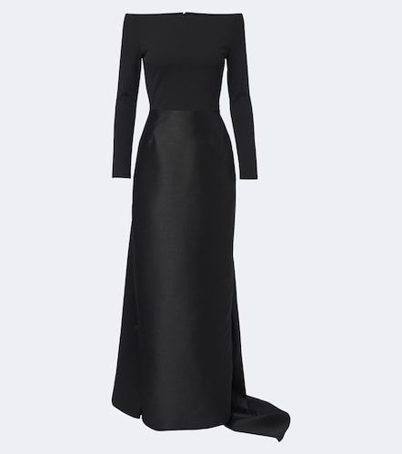 Abito lungo off-shoulder Winslow in raso e crêpe - Solace London - Modalova