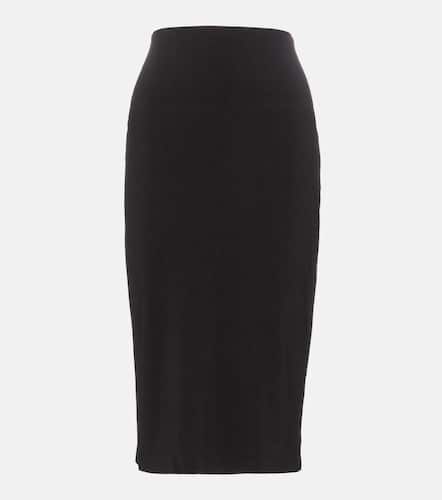 High-rise stretch-jersey midi skirt - Norma Kamali - Modalova