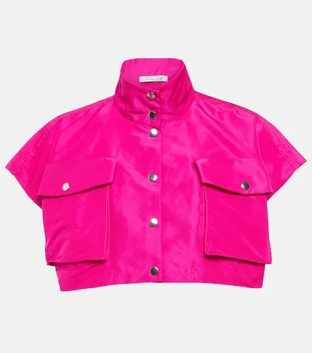Chaqueta cropped de satén - LaQuan Smith - Modalova