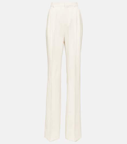 High-rise wool wide-leg pants - Saint Laurent - Modalova