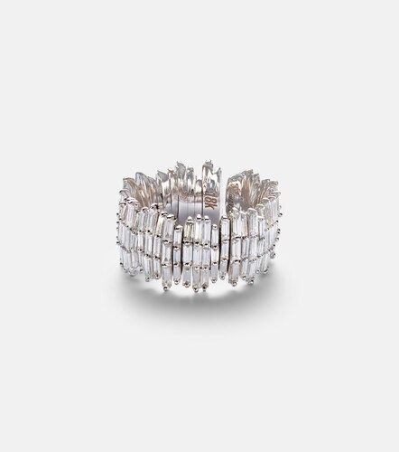 Anillo de oro blanco de 18 ct con diamantes - Suzanne Kalan - Modalova