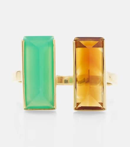 Bi Maxi 9kt gold ring with chrysoprase and citrine - Aliita - Modalova