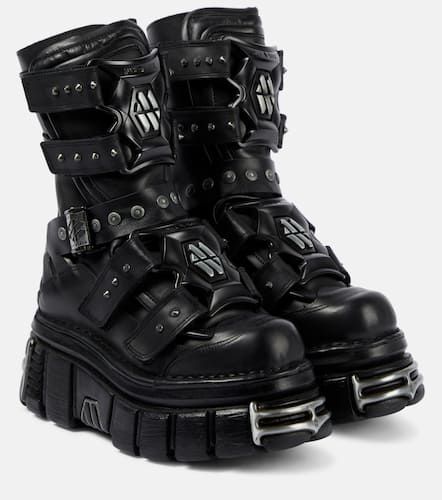 Gamer leather platform ankle boots - Vetements - Modalova