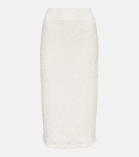 Smocked cotton-blend midi skirt - Vince - Modalova