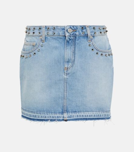 Minifalda en denim adornada - Alessandra Rich - Modalova