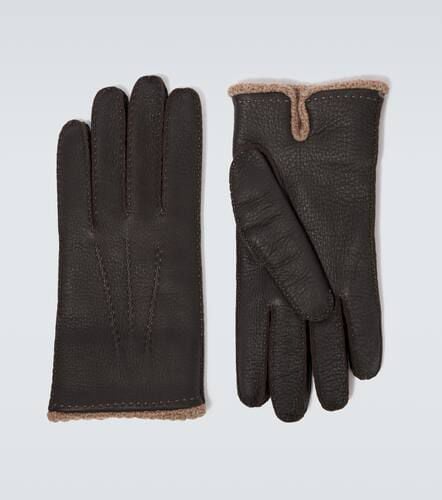 Cashmere-lined leather gloves - Thom Sweeney - Modalova