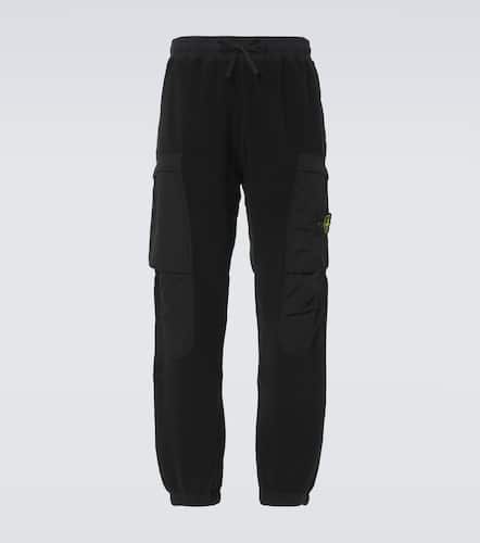 Cotton-blend fleece cargo sweatpants - Stone Island - Modalova