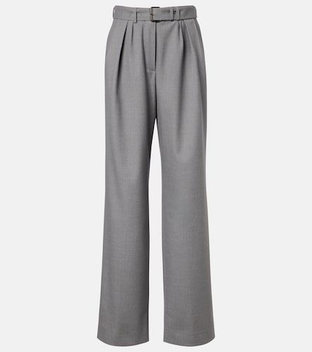 Belted wool-blend wide-leg pants - Dries Van Noten - Modalova