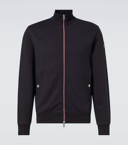 Cotton jersey zip-up sweater - Moncler - Modalova