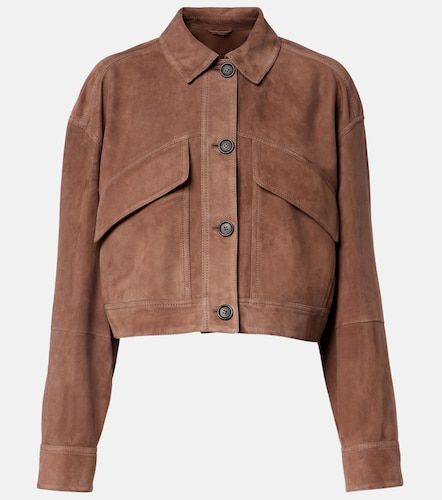 Monili cropped suede jacket - Brunello Cucinelli - Modalova