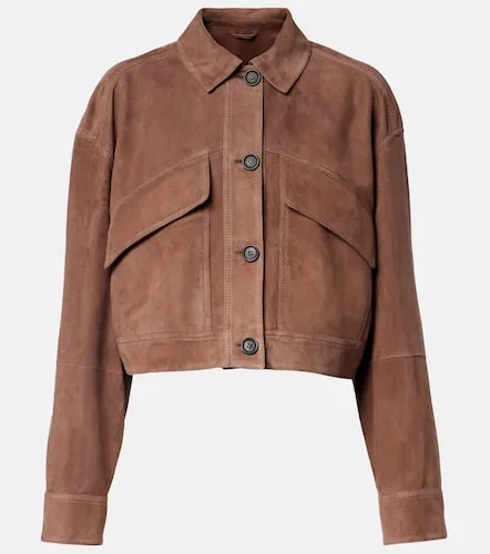 Monili cropped suede jacket - Brunello Cucinelli - Modalova