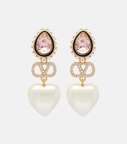VLogo embellished drop earrings - Valentino Garavani - Modalova