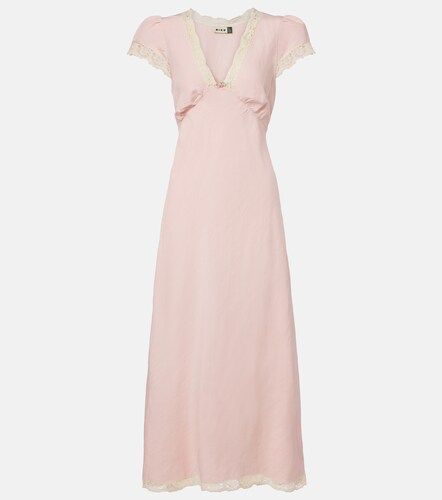 Midikleid Clarice aus einem Leinengemisch mit Spitze - Rixo - Modalova