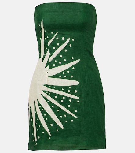 Carla printed linen minidress - Cala de la Cruz - Modalova