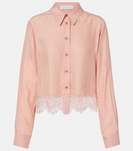 Camicia in seta con pizzo floreale - Stella McCartney - Modalova