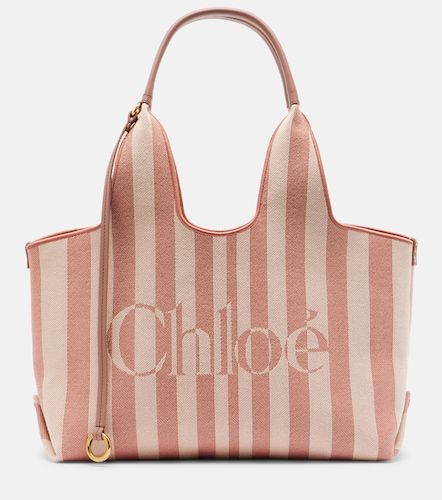 Chloé Shopper Stripy Large in canvas - Chloe - Modalova