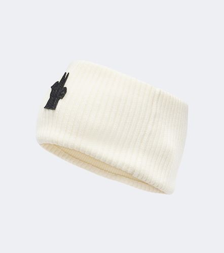 Logo ribbed-knit virgin wool headband - Moncler Grenoble - Modalova