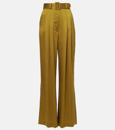 Pantalones anchos de satén de seda - Zimmermann - Modalova