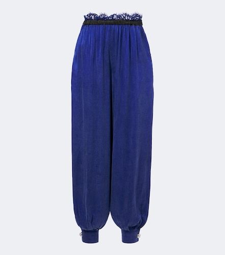Leather-trimmed balloon pants - Jacques Wei - Modalova