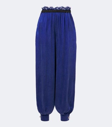 Pantalones globo con piel - Jacques Wei - Modalova