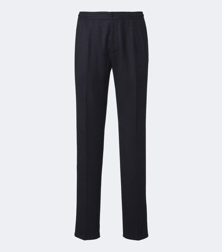 Virgin wool straight pants - Rubinacci - Modalova