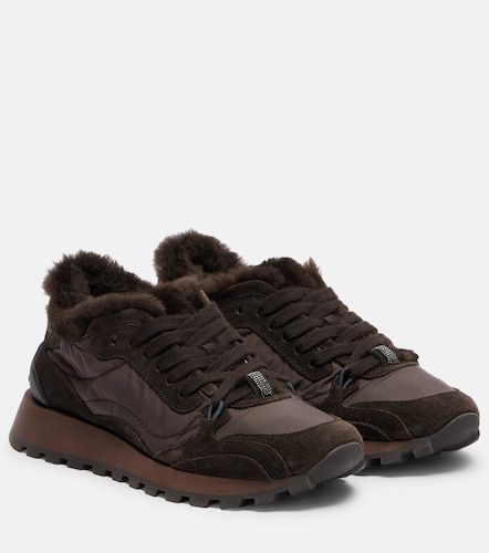 Sneakers Monili mit Shearling - Brunello Cucinelli - Modalova