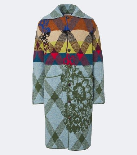Cárdigan en mezcla de lana y alpaca con patchwork - Dries Van Noten - Modalova