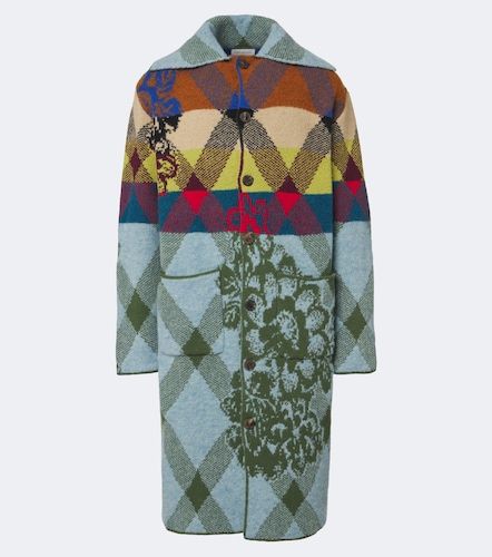 Patchwork wool and alpaca-blend long cardigan - Dries Van Noten - Modalova