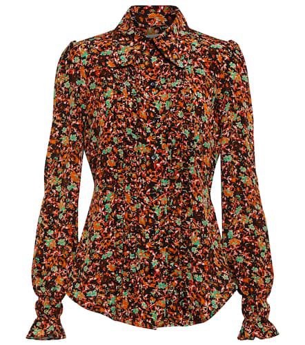 Blusa de seda floral con volantes - Victoria Beckham - Modalova