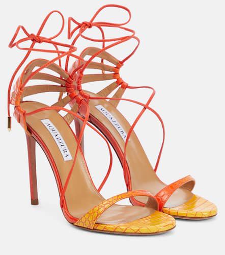 Bellissima 105 croc-effect leather sandals - Aquazzura - Modalova