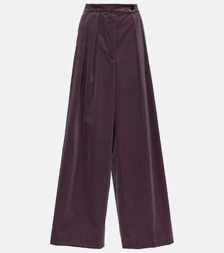 High-rise velvet wide-leg pants - Dries Van Noten - Modalova