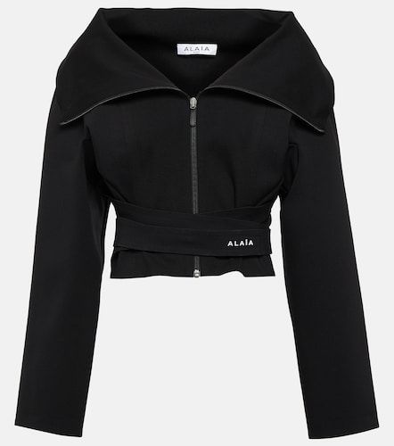 Alaia Cropped jersey jacket - Alaia - Modalova