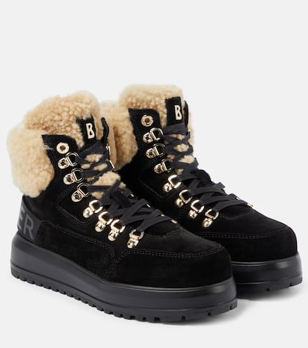 Antwerp suede and shearling lace-up boots - Bogner - Modalova