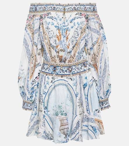 Embellished floral off-shoulder minidress - Camilla - Modalova