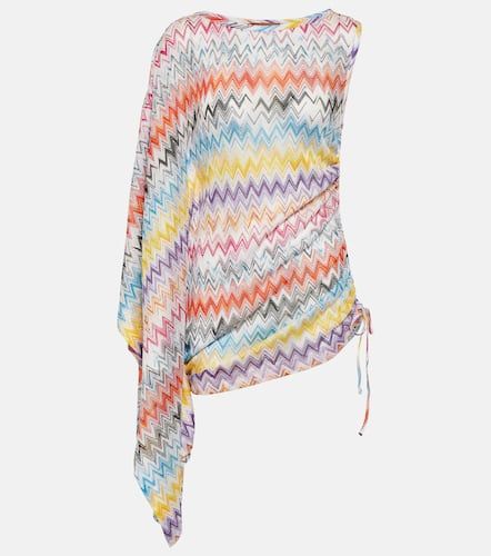 Zig-zag draped-sleeve minidress - Missoni Mare - Modalova