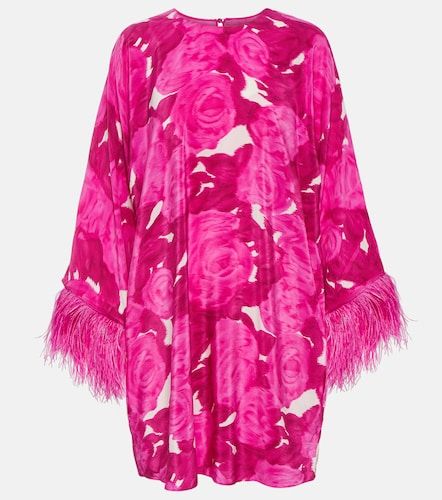 Miniabito in seta con piume - Valentino Garavani - Modalova