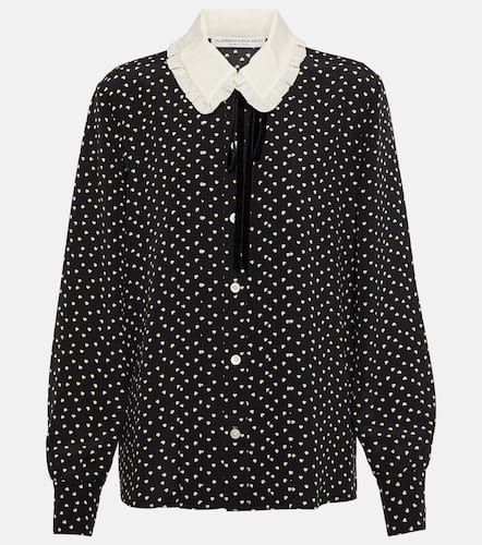 Polka-dot silk-blend blouse - Alessandra Rich - Modalova