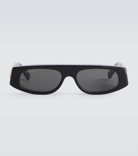 Gucci Logo flat-top sunglasses - Gucci - Modalova