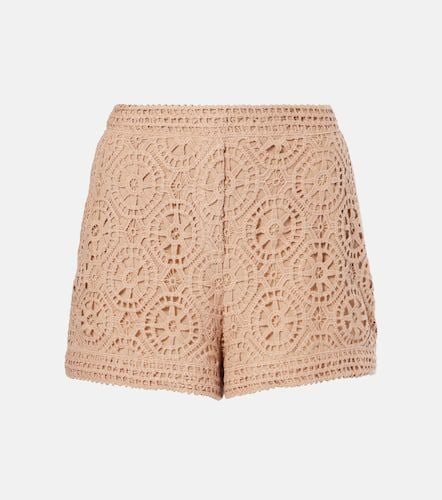 MacramÃ© cotton-blend shorts - Elie Saab - Modalova