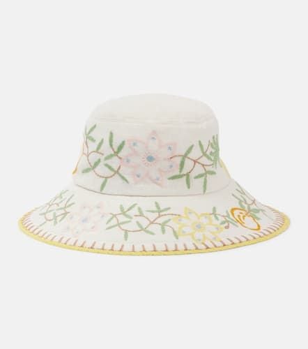 AlÃ©mais Olivia embroidered linen bucket hat - Alemais - Modalova