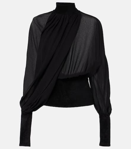 AlaÃ¯a Draped georgette blouse - Alaia - Modalova