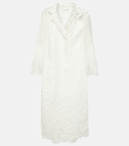 Floral trellis guipure lace-trimmed tunic - Oscar de la Renta - Modalova